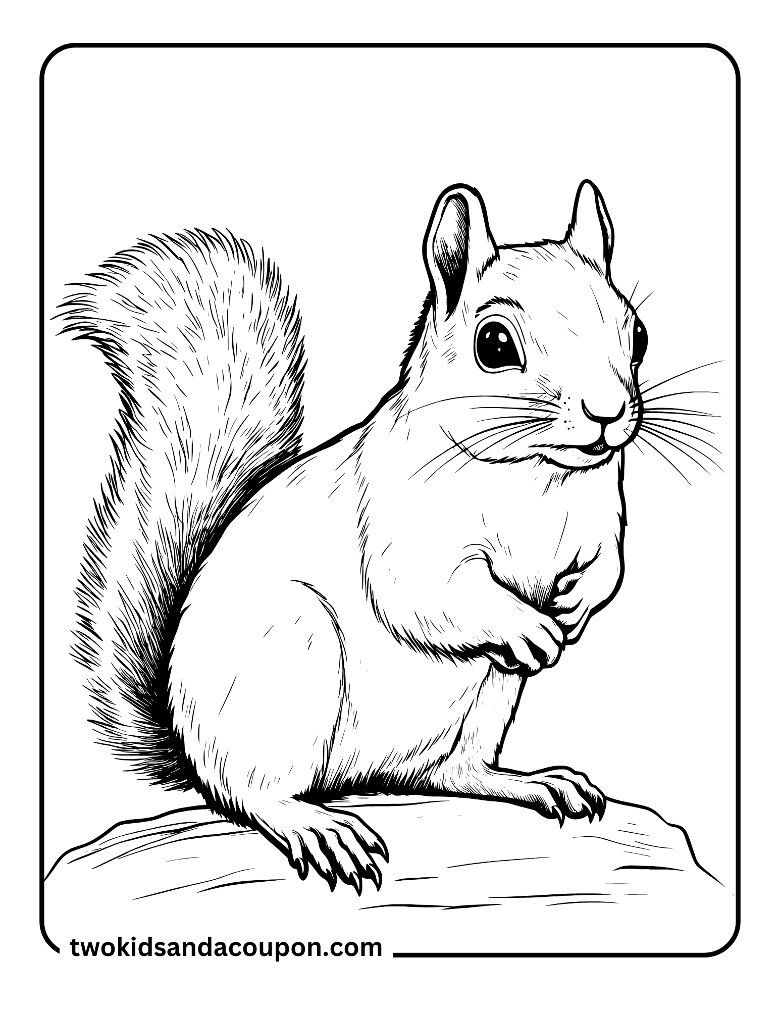 9 Free Printable Squirrel Coloring Pages