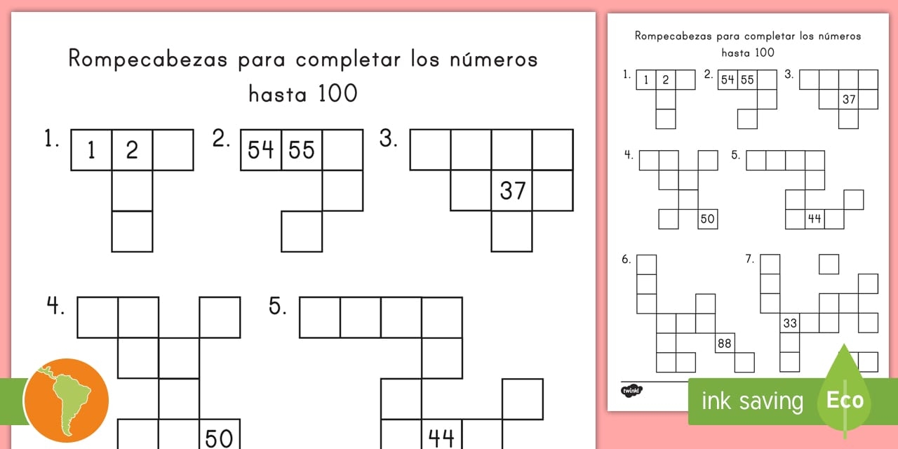 Actiludis Rompecabezas Para Ordenar Numeros Juego Rompecabezas Para Completar Los N meros Hasta 100 Gu a De