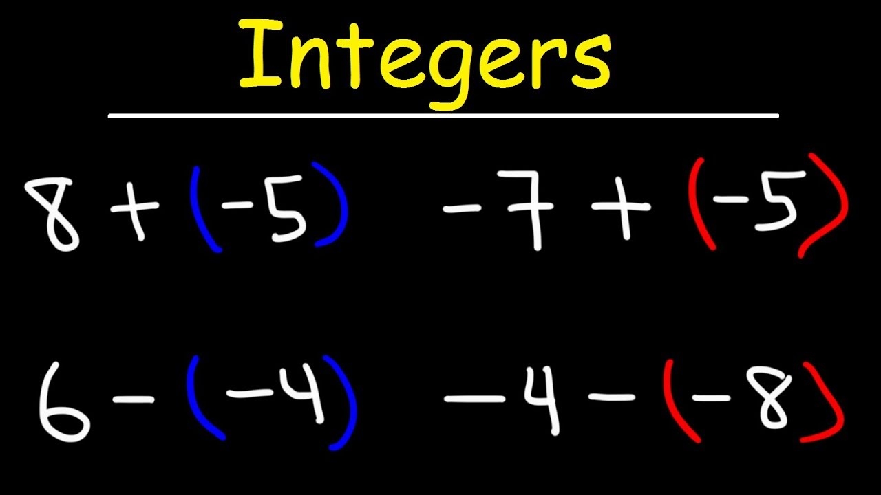 Adding And Subtracting Integers Using A Simple Method YouTube