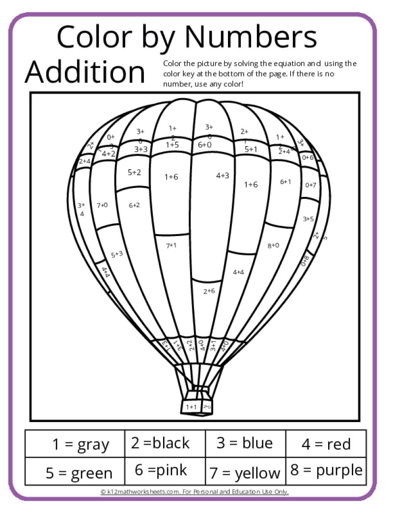 color by number addition worksheets color by number addition worksheets