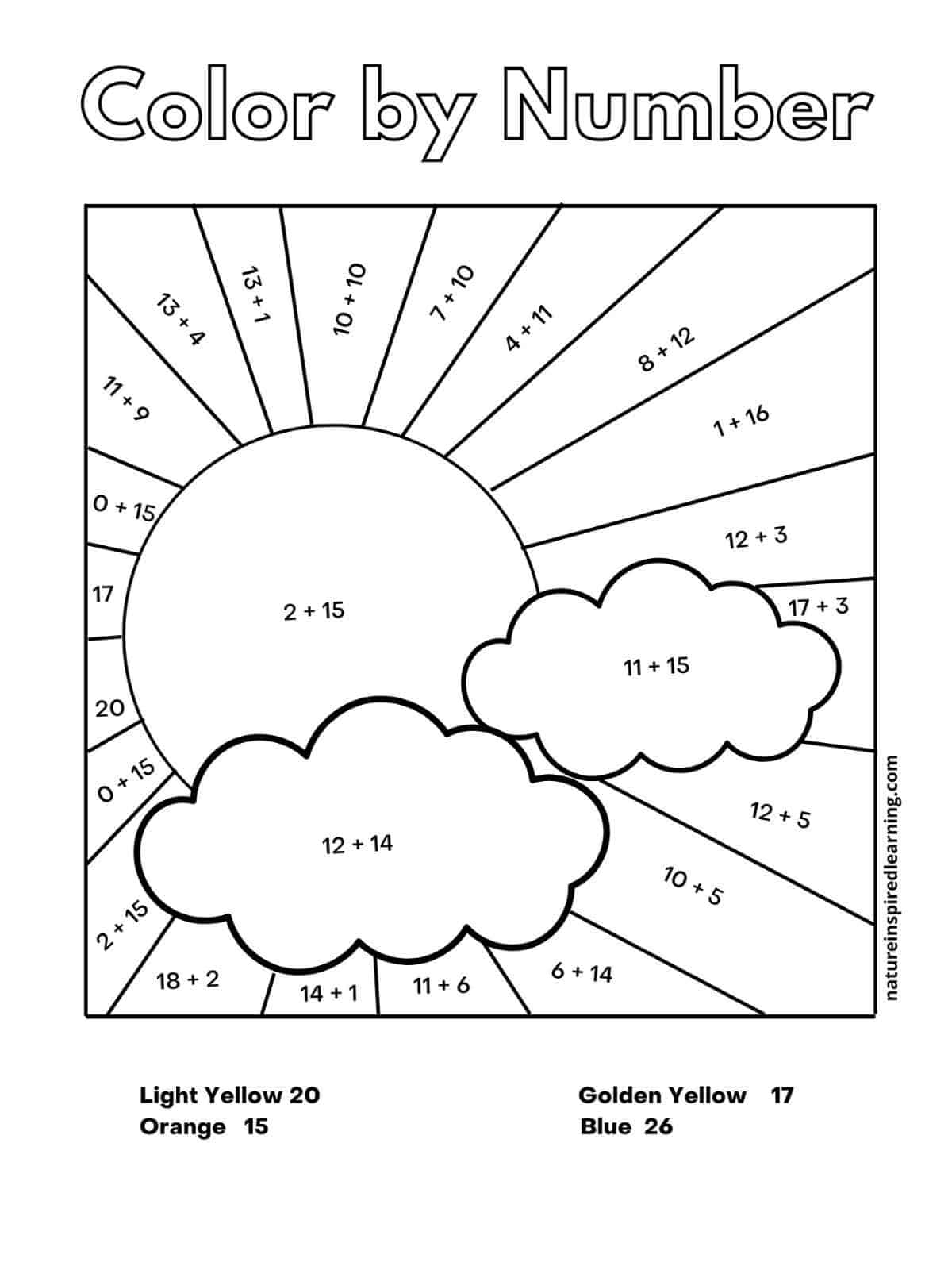 math coloring worksheets for kindergarten