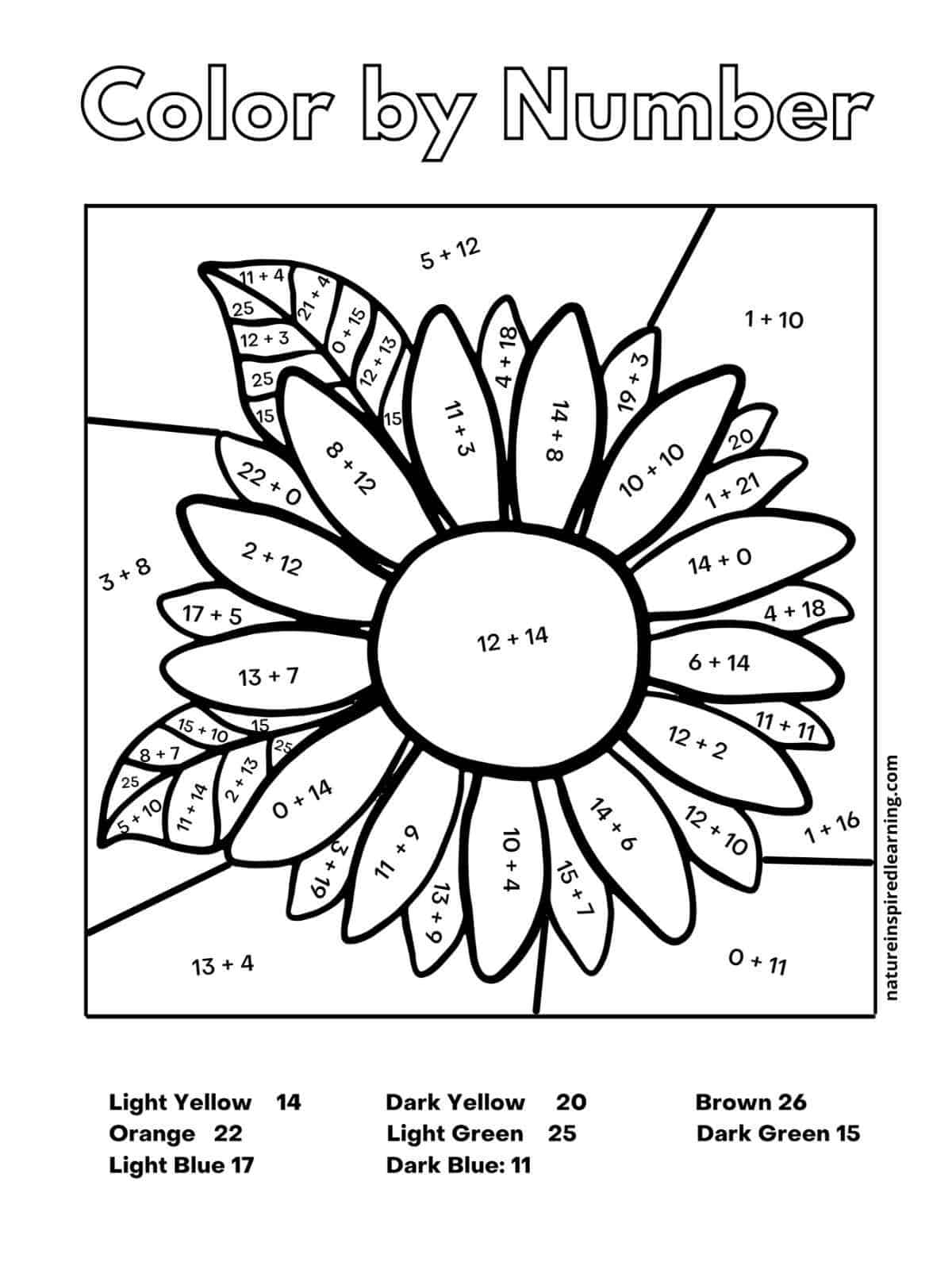 color by code math worksheets