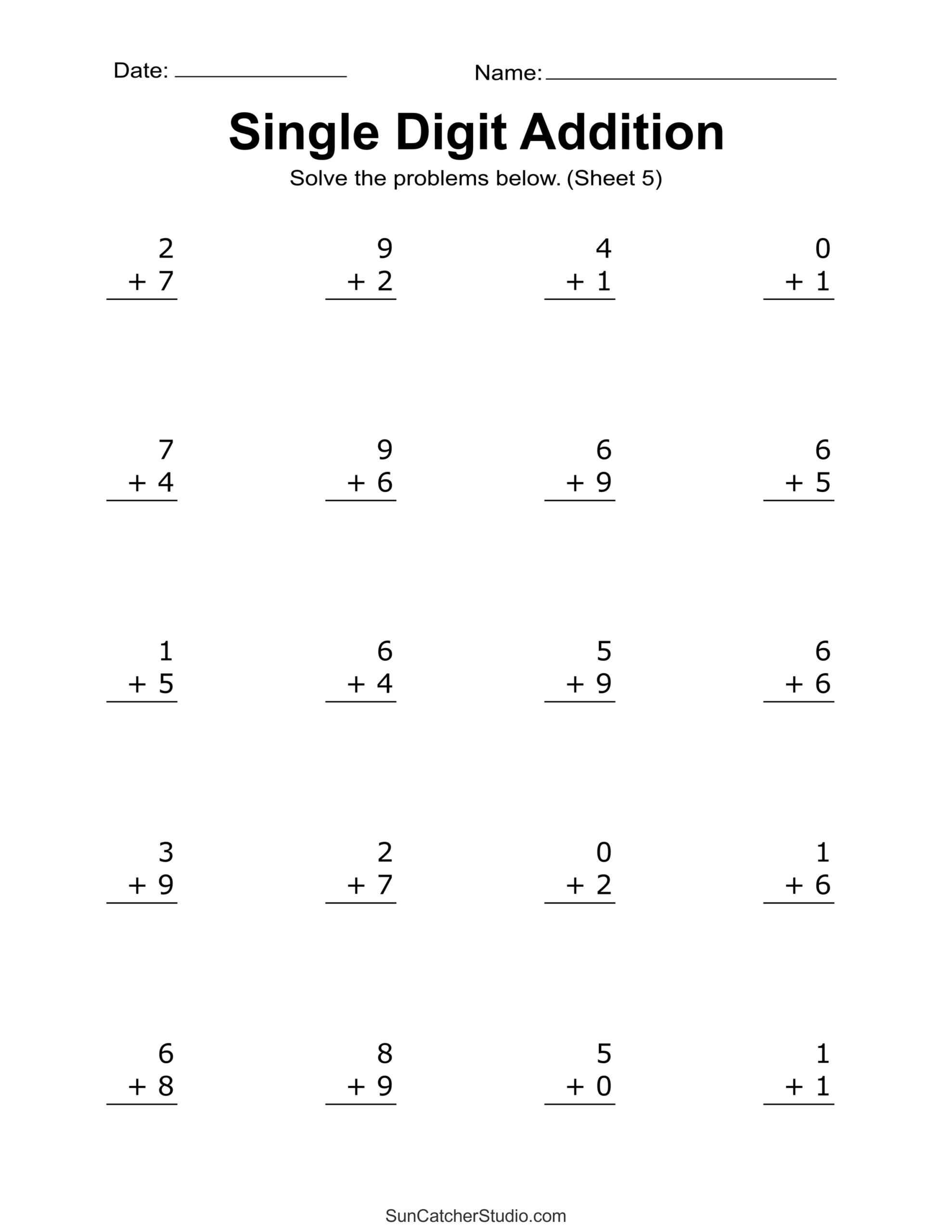 addition kindergarten worksheets pdf