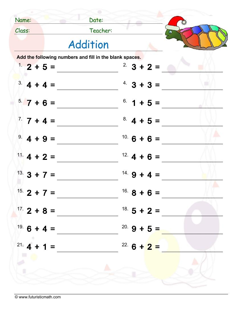 addition worksheets for grade 1