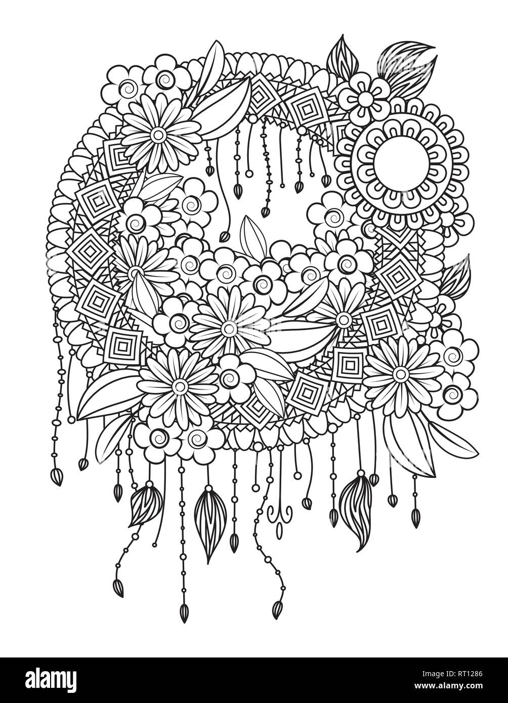 dream catcher coloring page