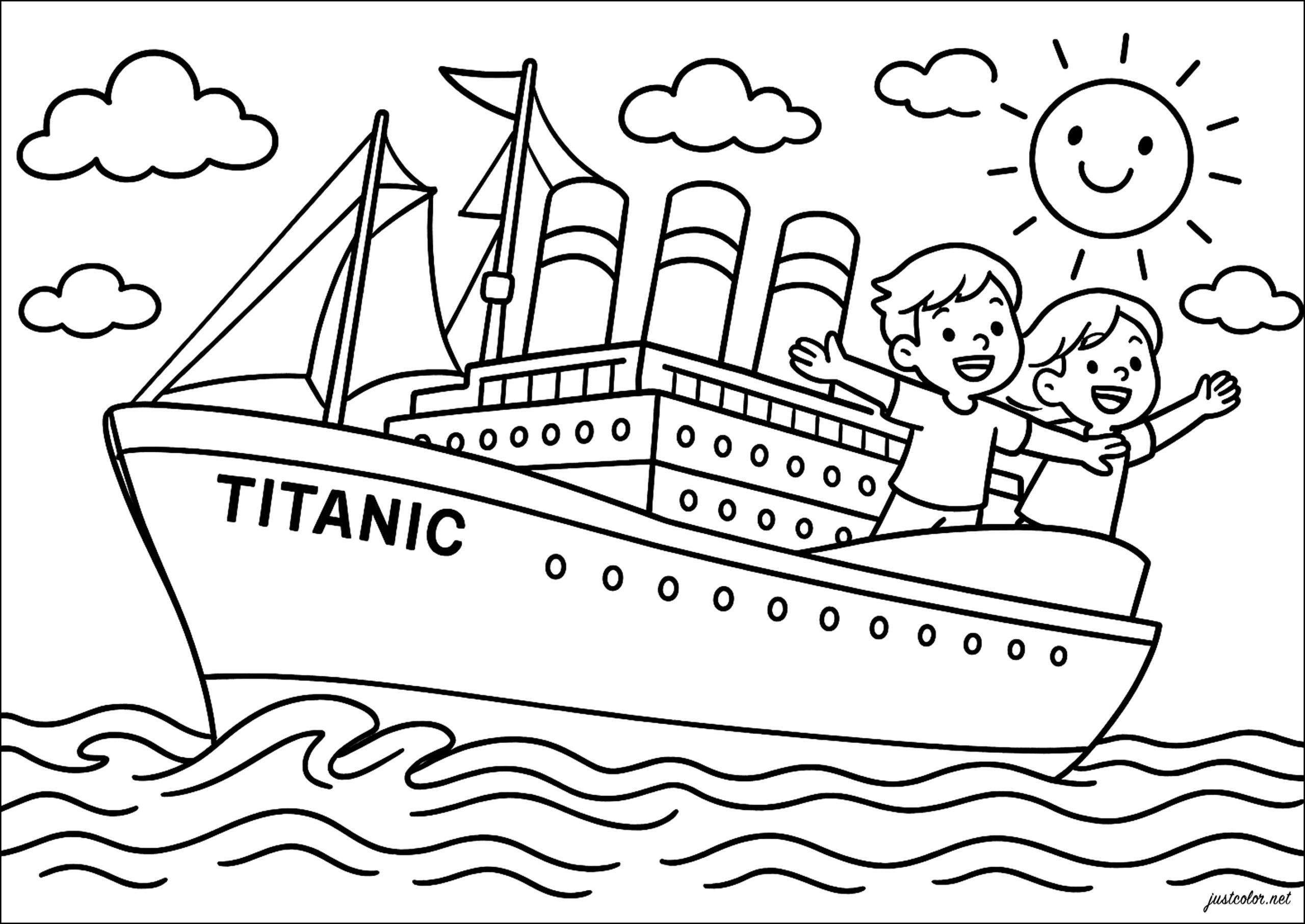 titanic ship coloring pages