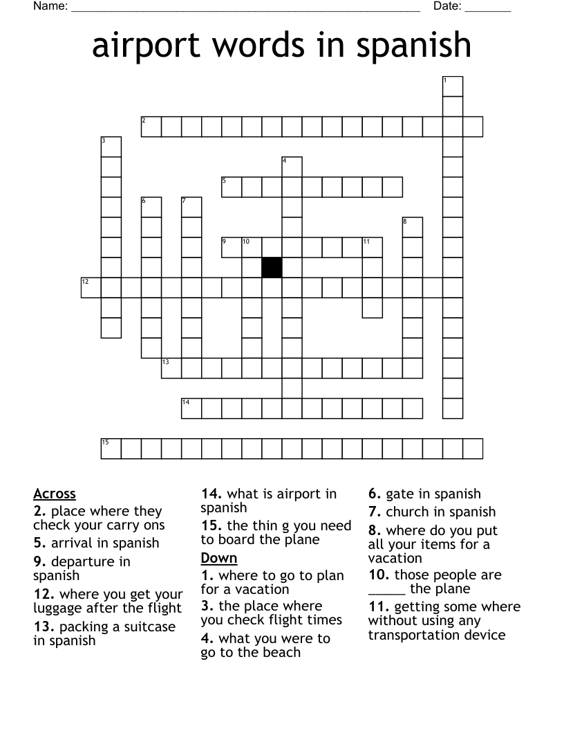 those in spanish crossword