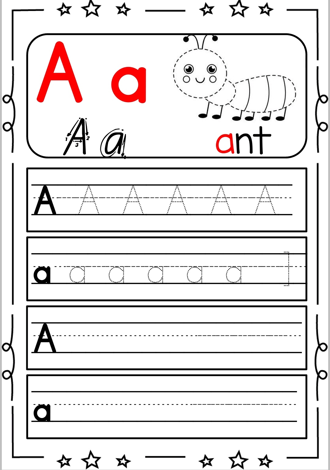 letter a handwriting practice letter a handwriting practice