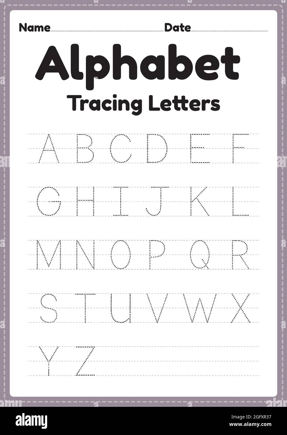 worksheet for nursery alphabets