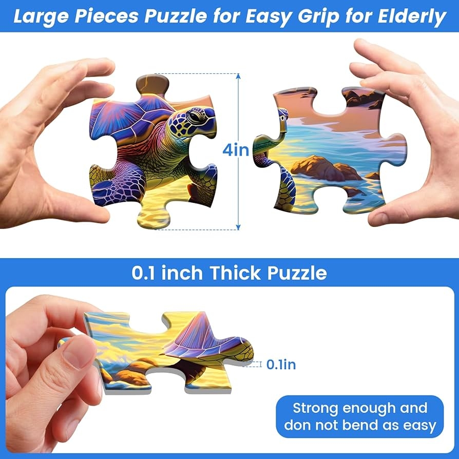 Amazon 36 Large Piece Puzzles For Seniors 6 Pack Dementia Puzzles Turtle Dog Bird Mushroom Beach Lake Jigsaw Puzzle Dementia Alzheimer s Products And Activities For Seniors Elderly Adult Toys Games Amazon 36 Large Piece Puzzles For Seniors 6 Pack Dementia Puzzles Turtle Dog Bird Mushroom Beach Lake Jigsaw Puzzle Dementia Alzheimer s Products And Activities For Seniors Elderly Adult Toys Games