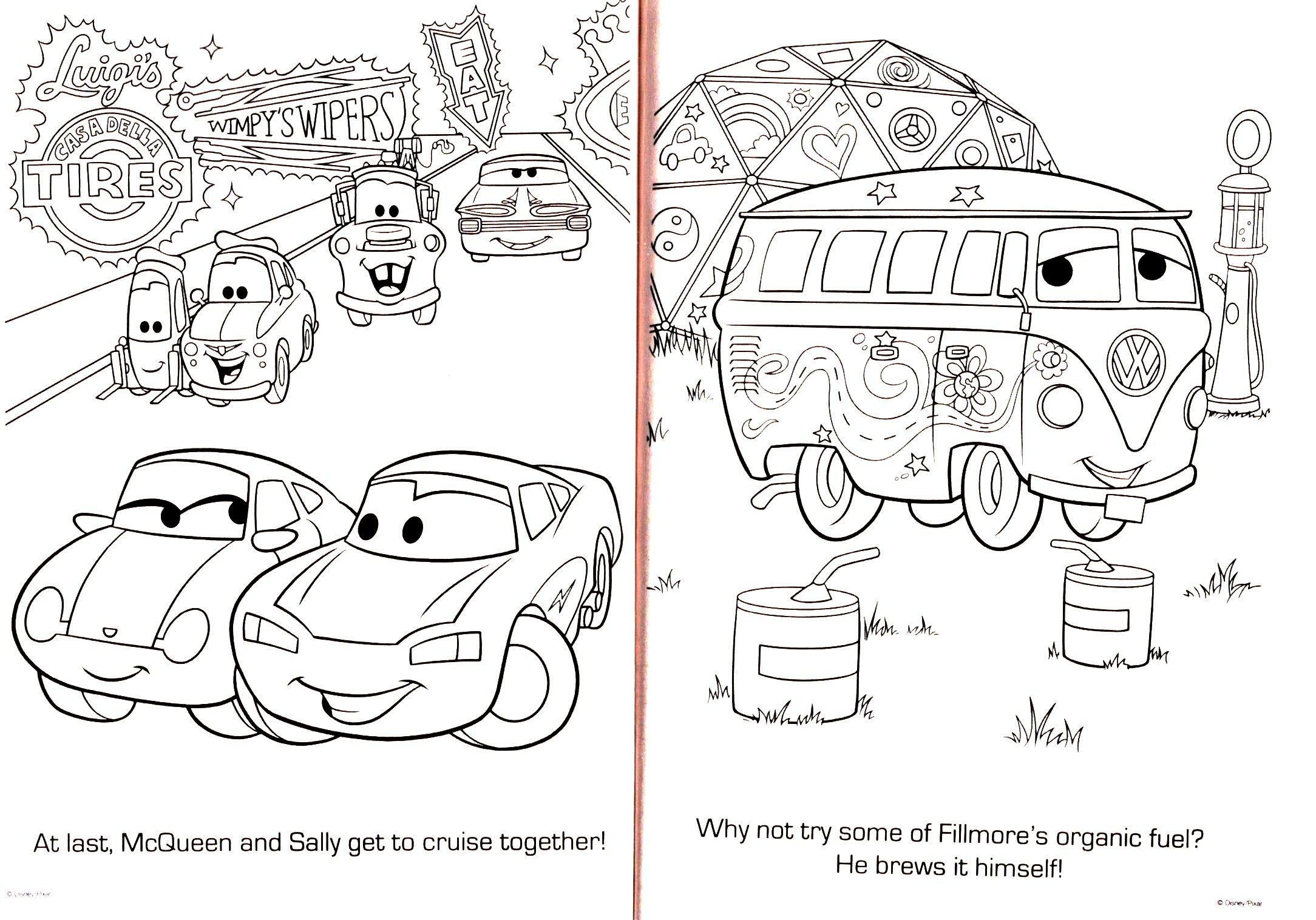 colouring pages disney cars