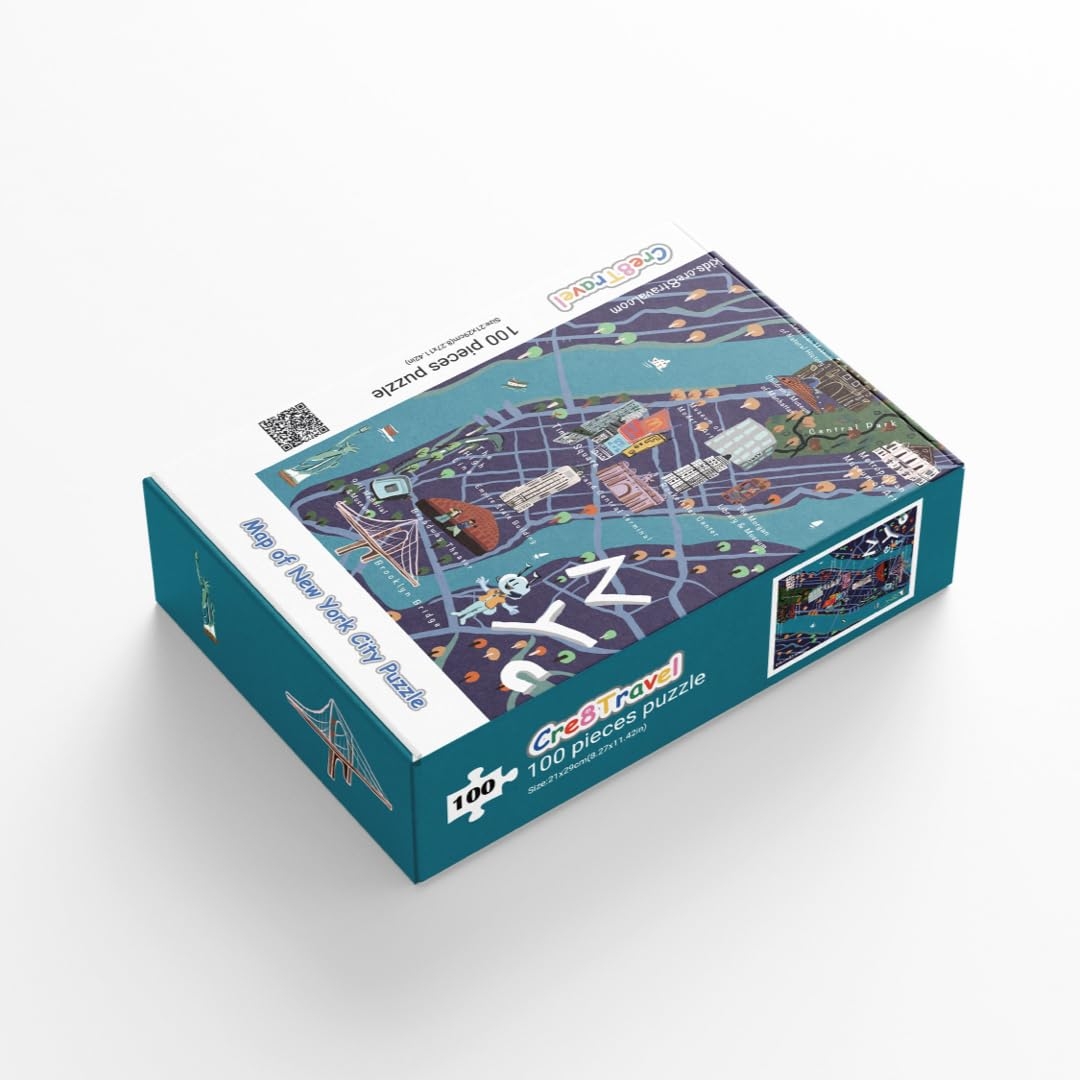Amazon Explore Metro Travel City 100 Piece Puzzle Fun Educational City Map With Landmarks Ideal For Family Activities New York City Toys Games