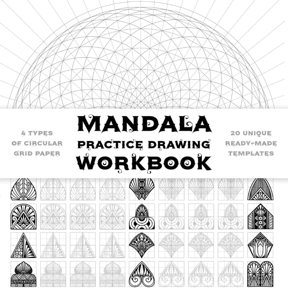 Amazon Mandala Practice Drawing Workbook Mandala Practice Sheets Pages Ornaments Practice Pad Mandala Art Drawing Template Sketchbook For Drawing Mandala On Special No Bleed Circular Grid Tracing Paper 9798351871950 Happiness Intergalactic 