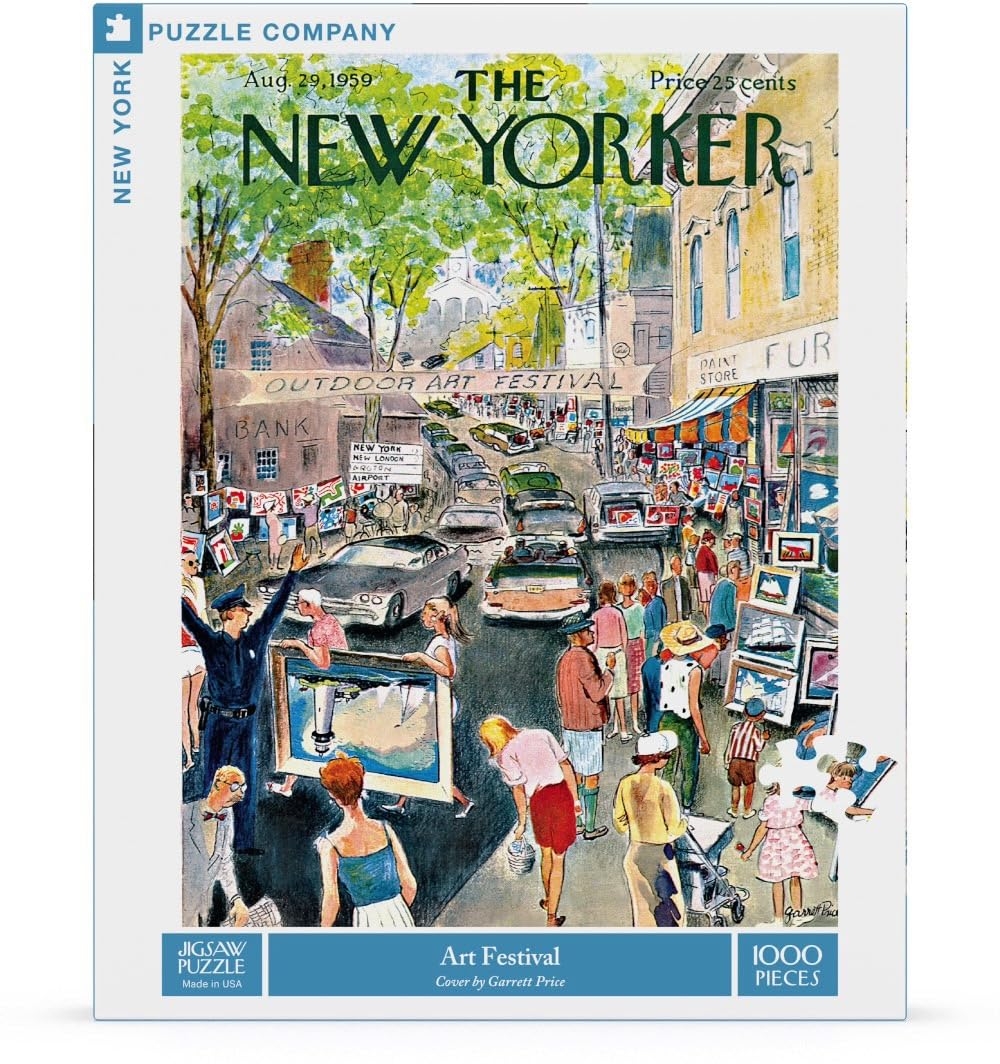 Amazon New York Puzzle Company New Yorker Art Festival 1000 Piece Jigsaw Puzzle For Family Game Nights By Garrett Price Toys Games