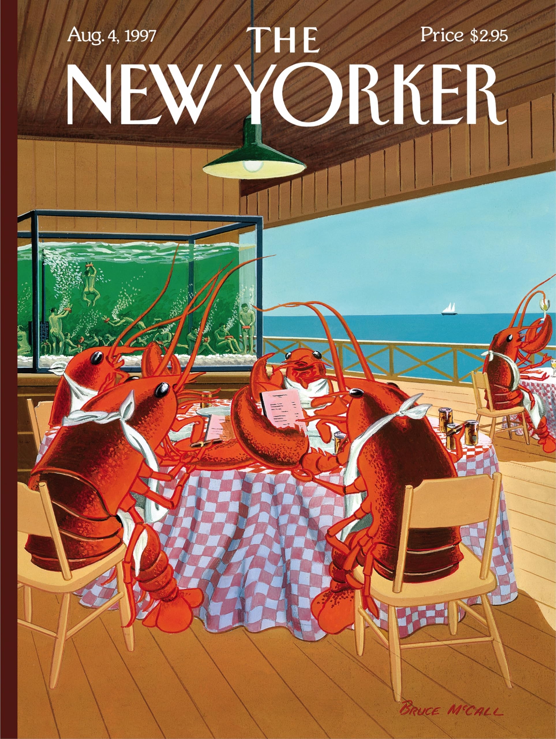 Amazon New York Puzzle Company New Yorker Lobsterman s Special 1000 Piece Jigsaw Puzzle For Adults By Bruce McCall Toys Games
