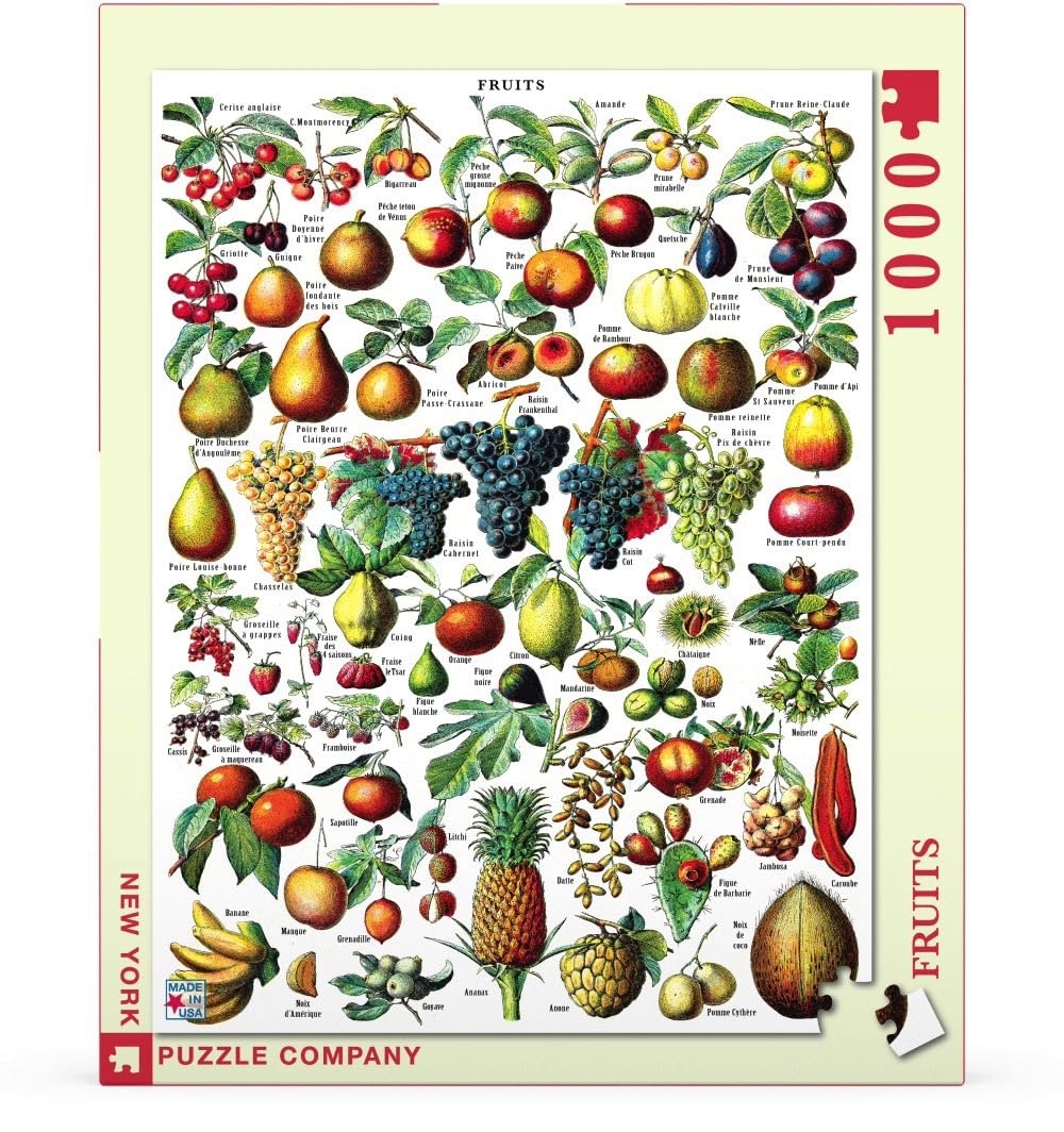 Amazon New York Puzzle Company Vintage Images Fruits 1000 Piece Jigsaw Puzzle For Adults By Adolphe Philippe Millot