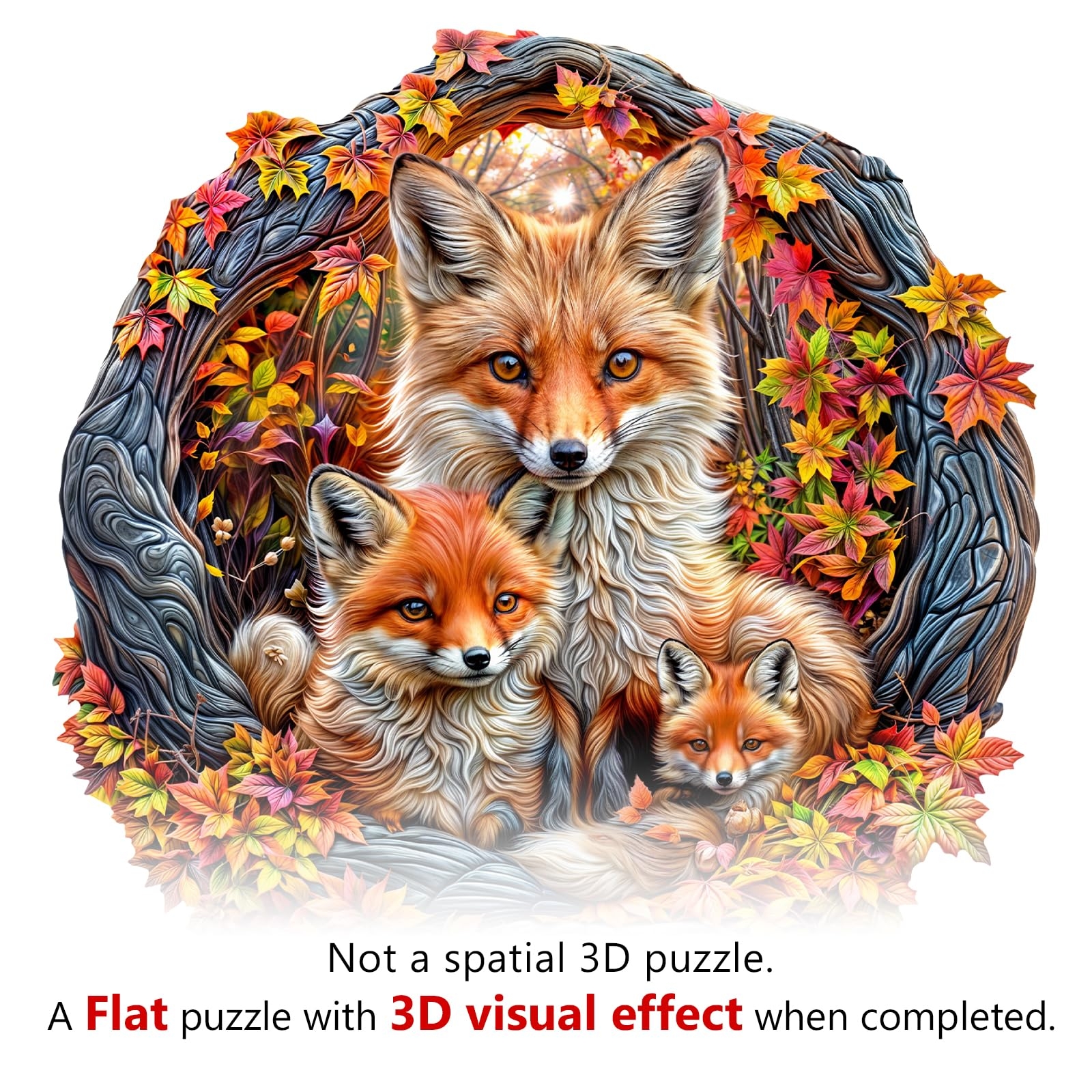Amazon SECOGM Wooden Puzzles For Adults Fox Wood Puzzles Adult Unique Shape Wooden Jigsaw Puzzles Cool Fun Challenging Family Game 11 4 11 4in 200 Pieces Toys Games