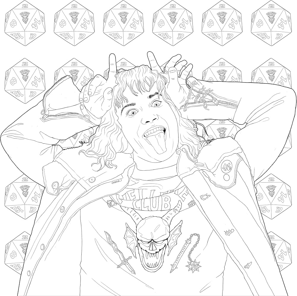 stranger things coloring page