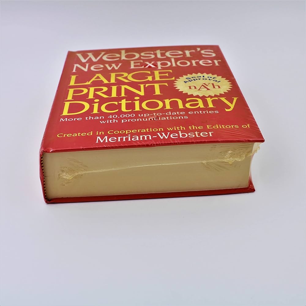 dictionary with large print