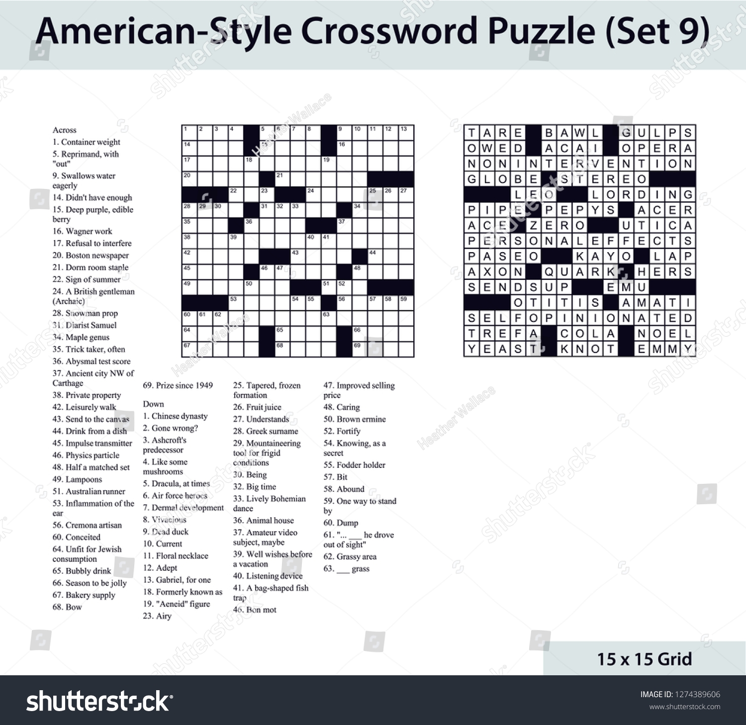 American style Crossword Puzzle 15 X 15 Stock Vector Royalty Free 1274389606 Shutterstock American style Crossword Puzzle 15 X 15 Stock Vector Royalty Free 1274389606 Shutterstock