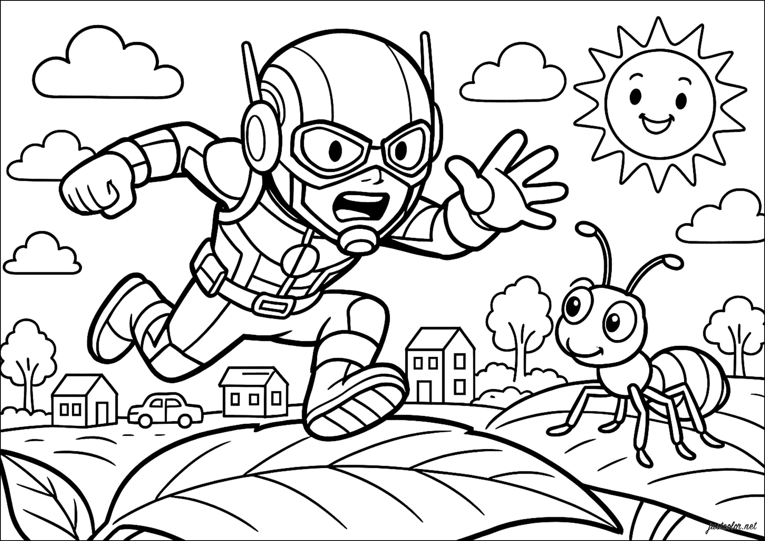 Ant Man And An Ant Ant man Coloring Pages For Kids