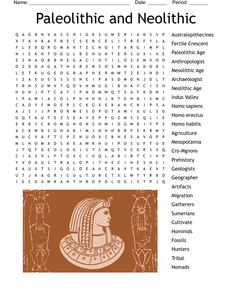 Archaeology Crossword Puzzle WordMint