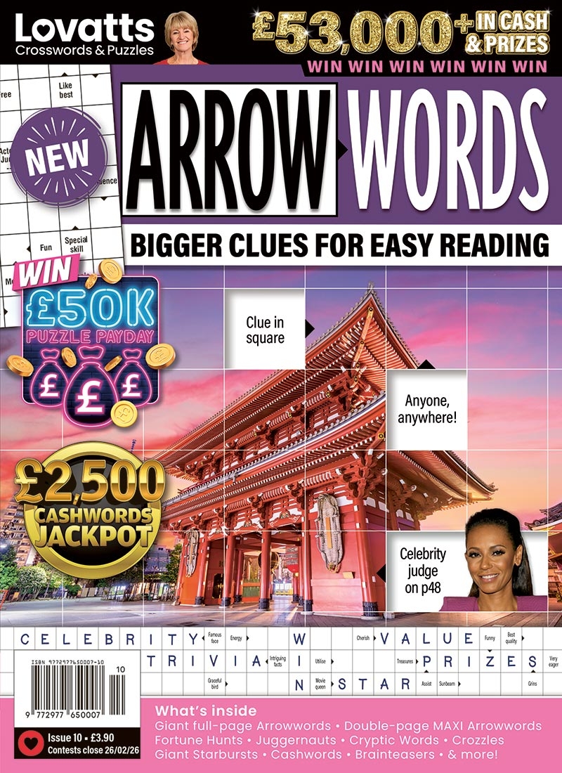ArrowWords Magazine Clue in square Crosswords By Lovatts