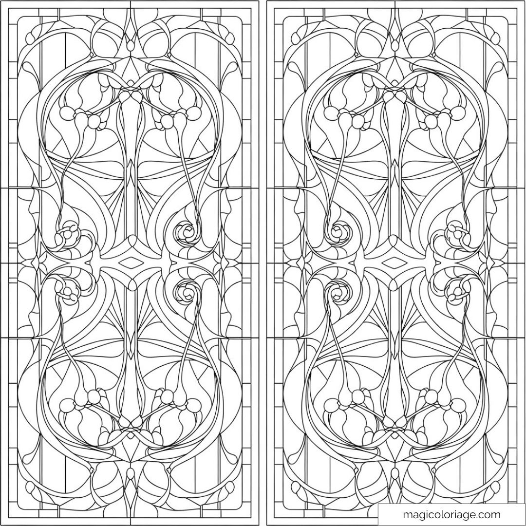 art nouveau colouring pages