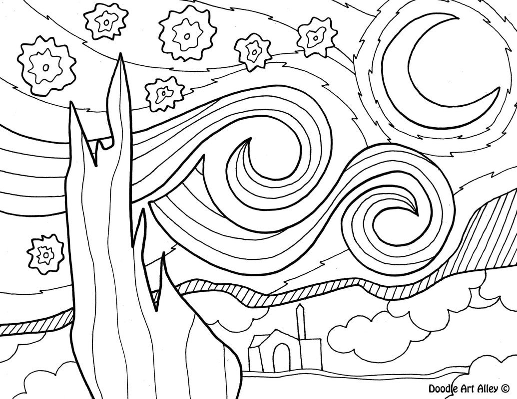 Artist Coloring Pages DOODLE ART ALLEY Artist Coloring Pages DOODLE ART ALLEY