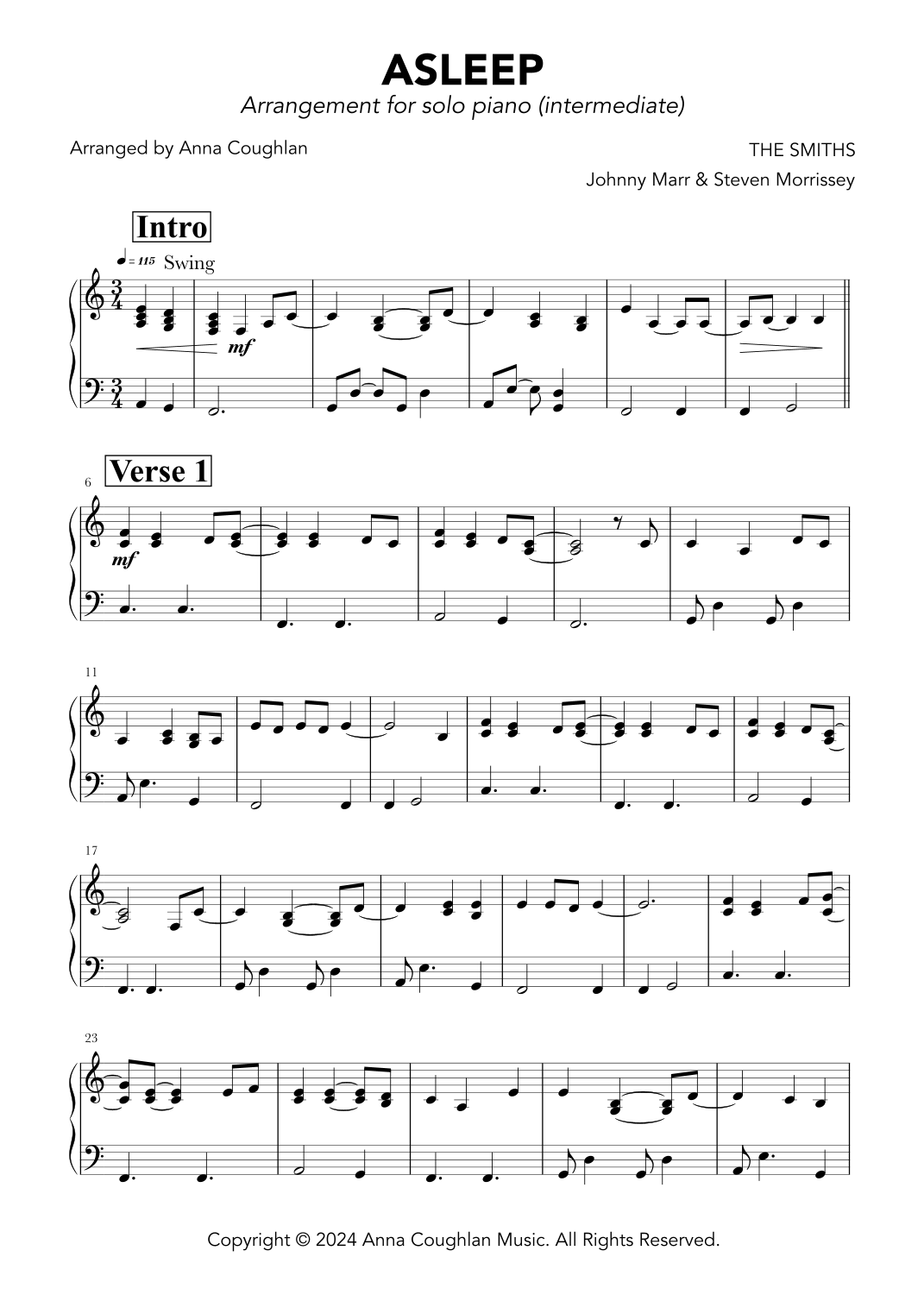 the smiths lyrics asleep