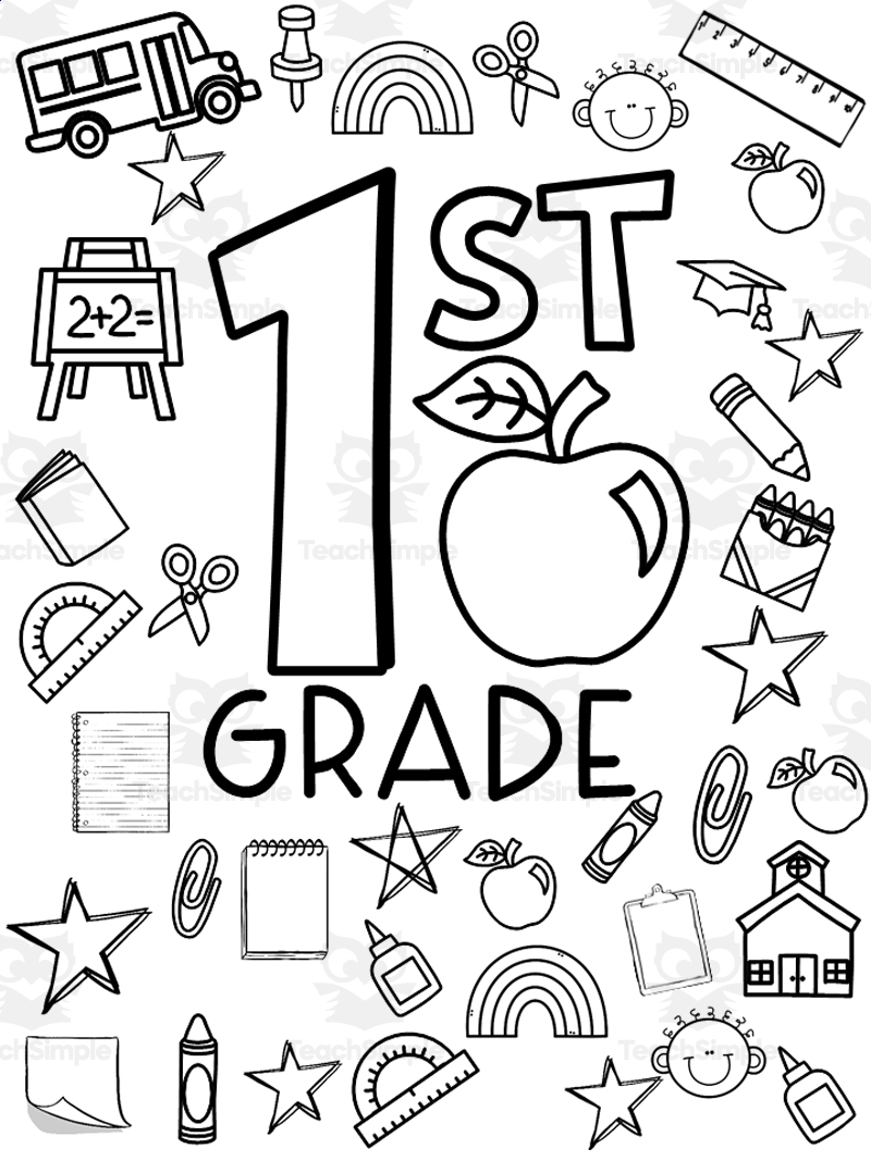 Back To School Coloring Pages By Teach Simple