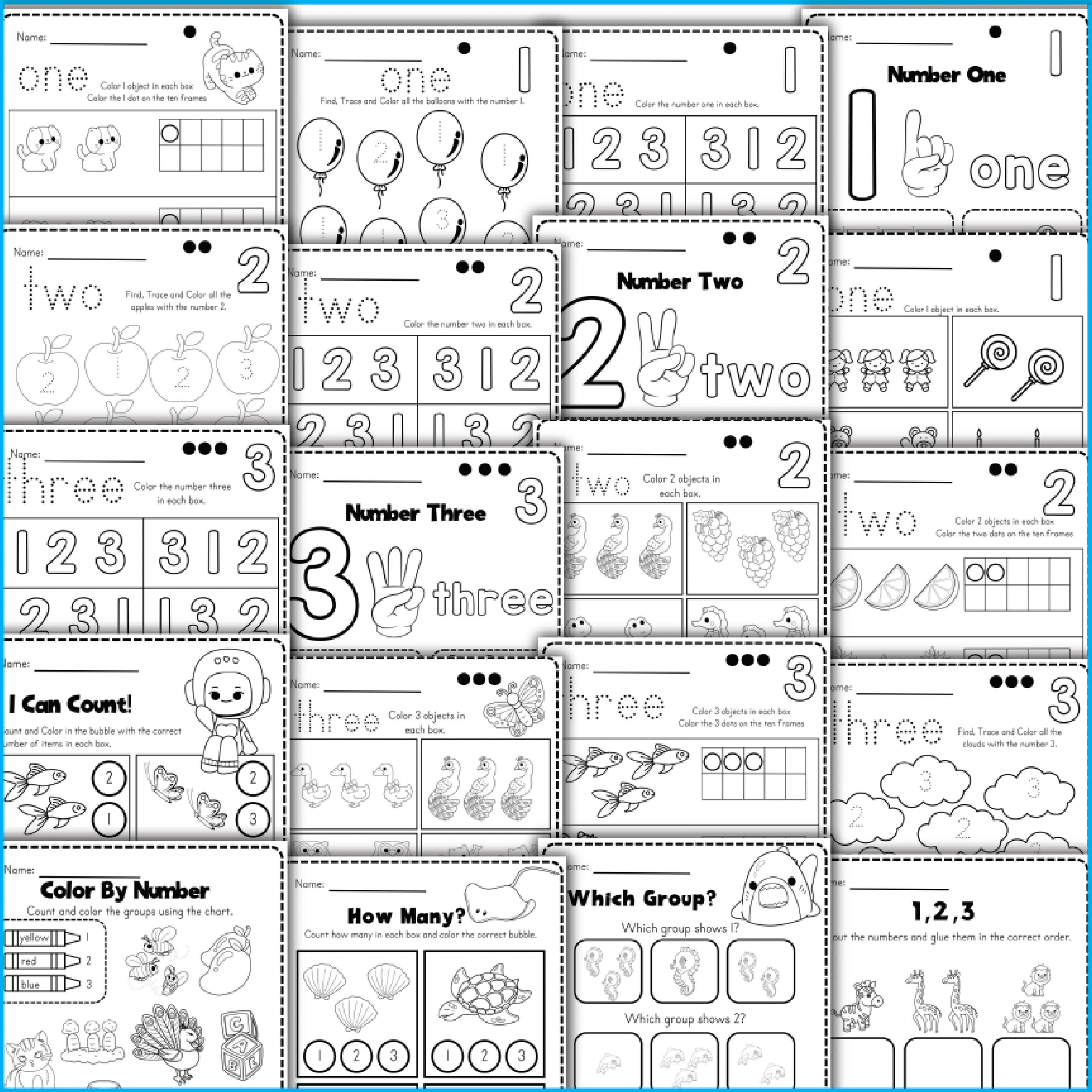 printable worksheets for kindergarteners
