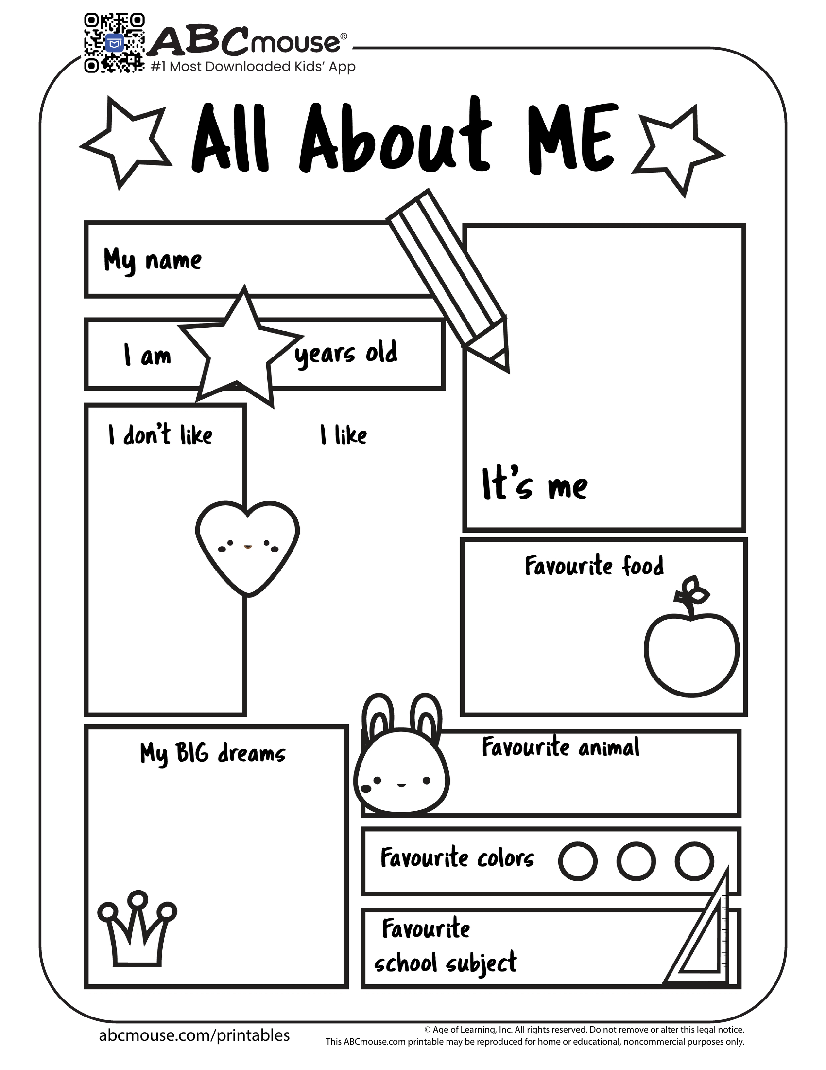 activity sheets for kindergarten printable