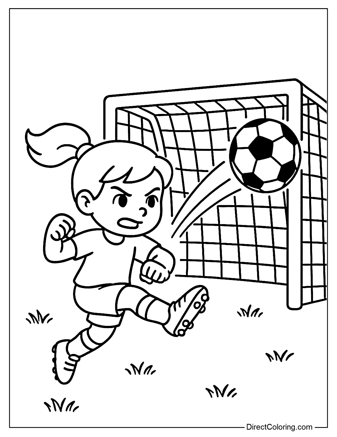 free printable soccer coloring pages