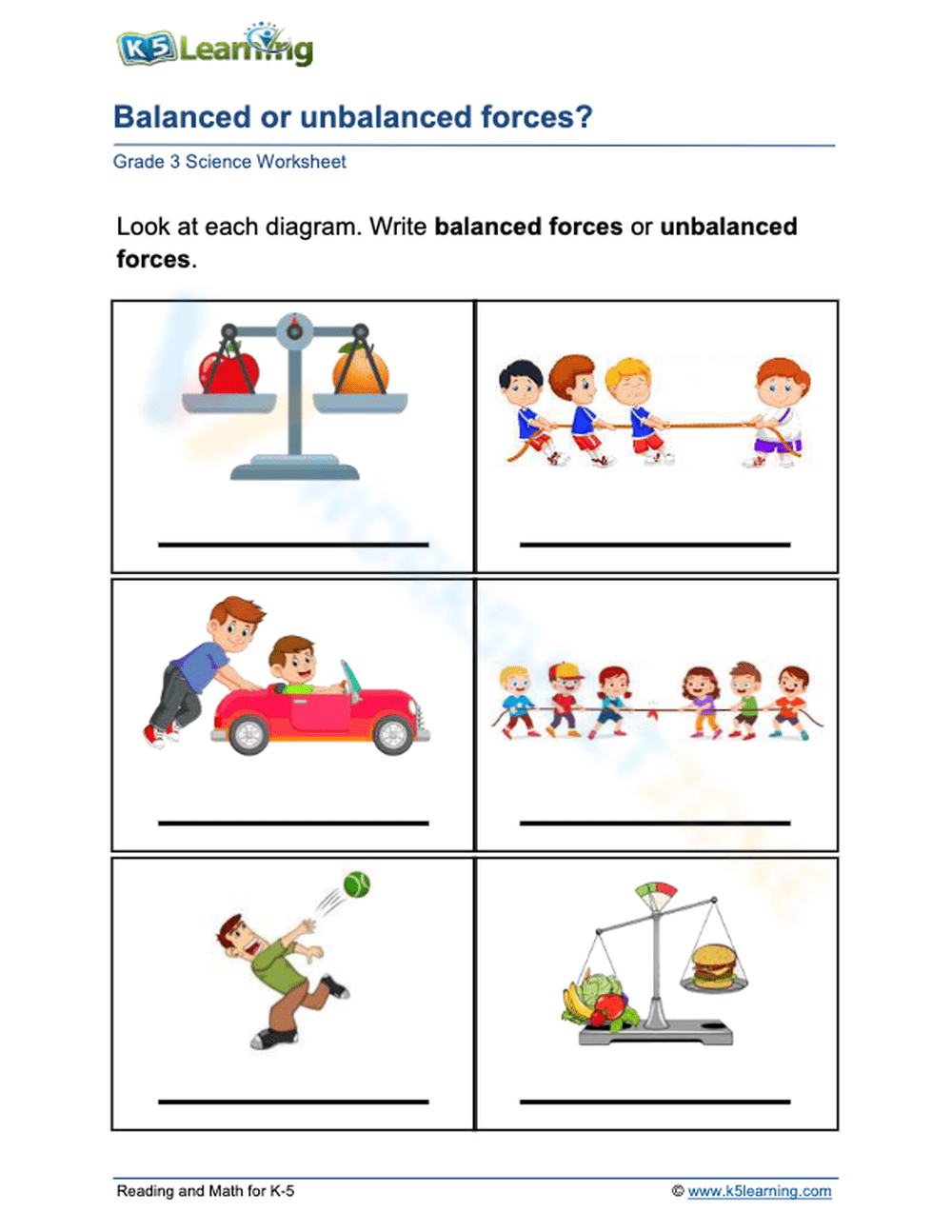 Balanced Or Unbalanced Forces 1 Worksheet Balanced Or Unbalanced Forces 1 Worksheet