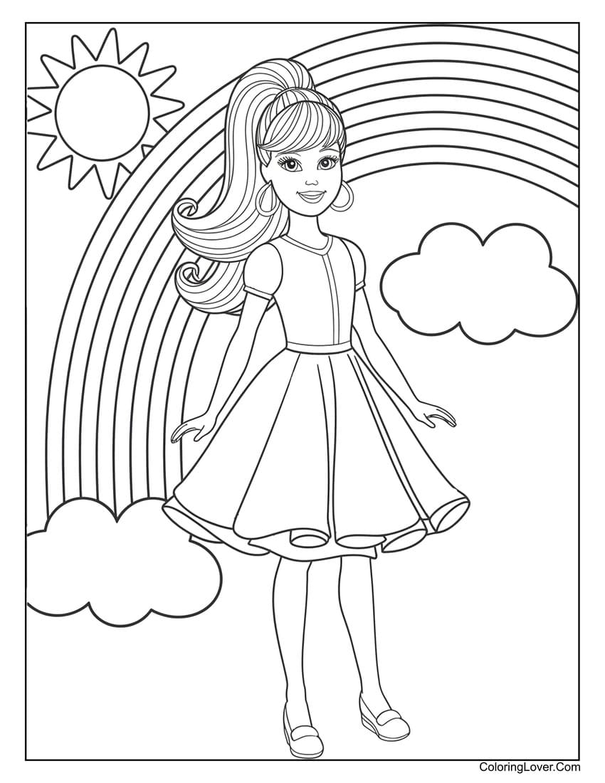 printable barbie coloring pages