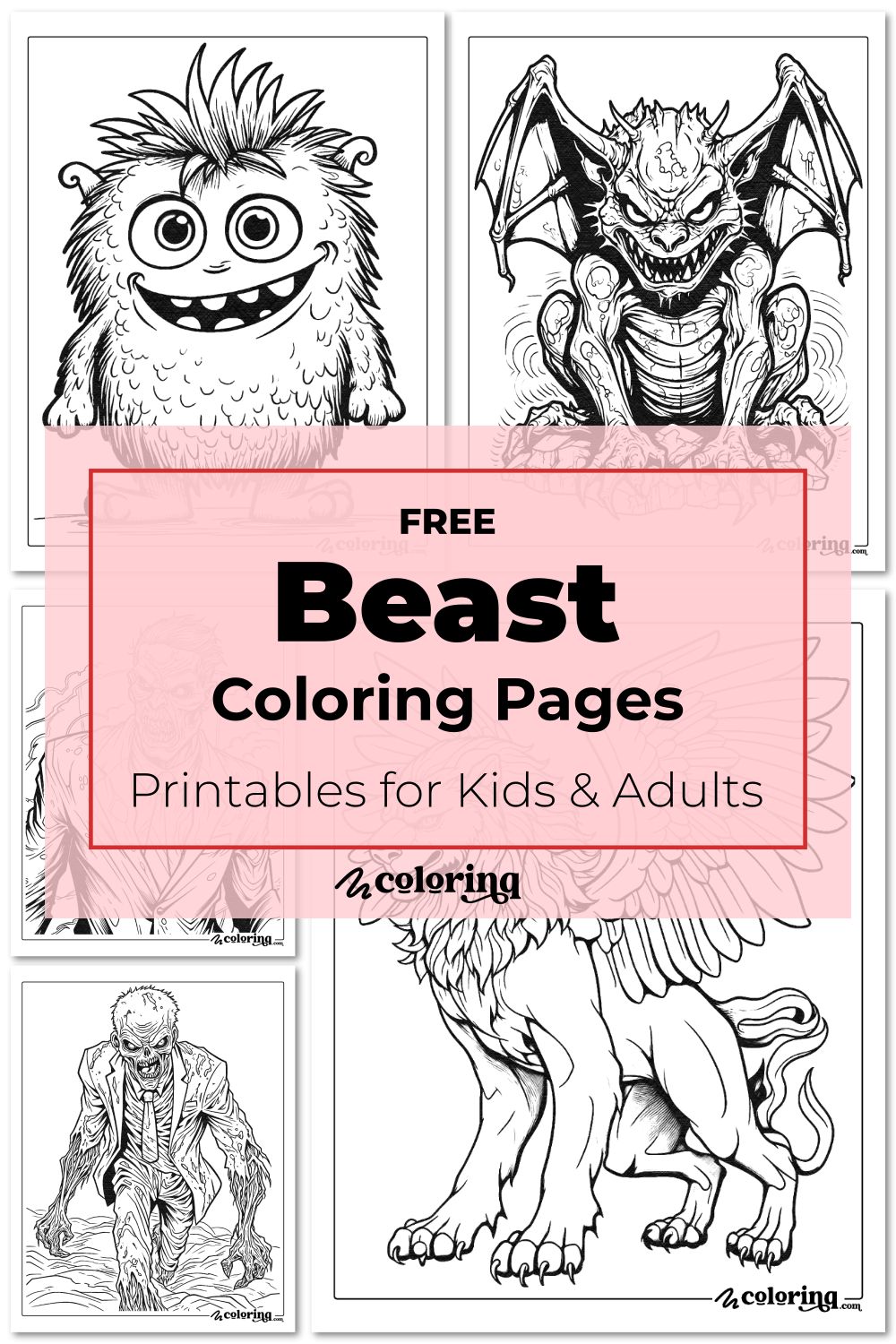printable beast coloring page printable beast coloring page