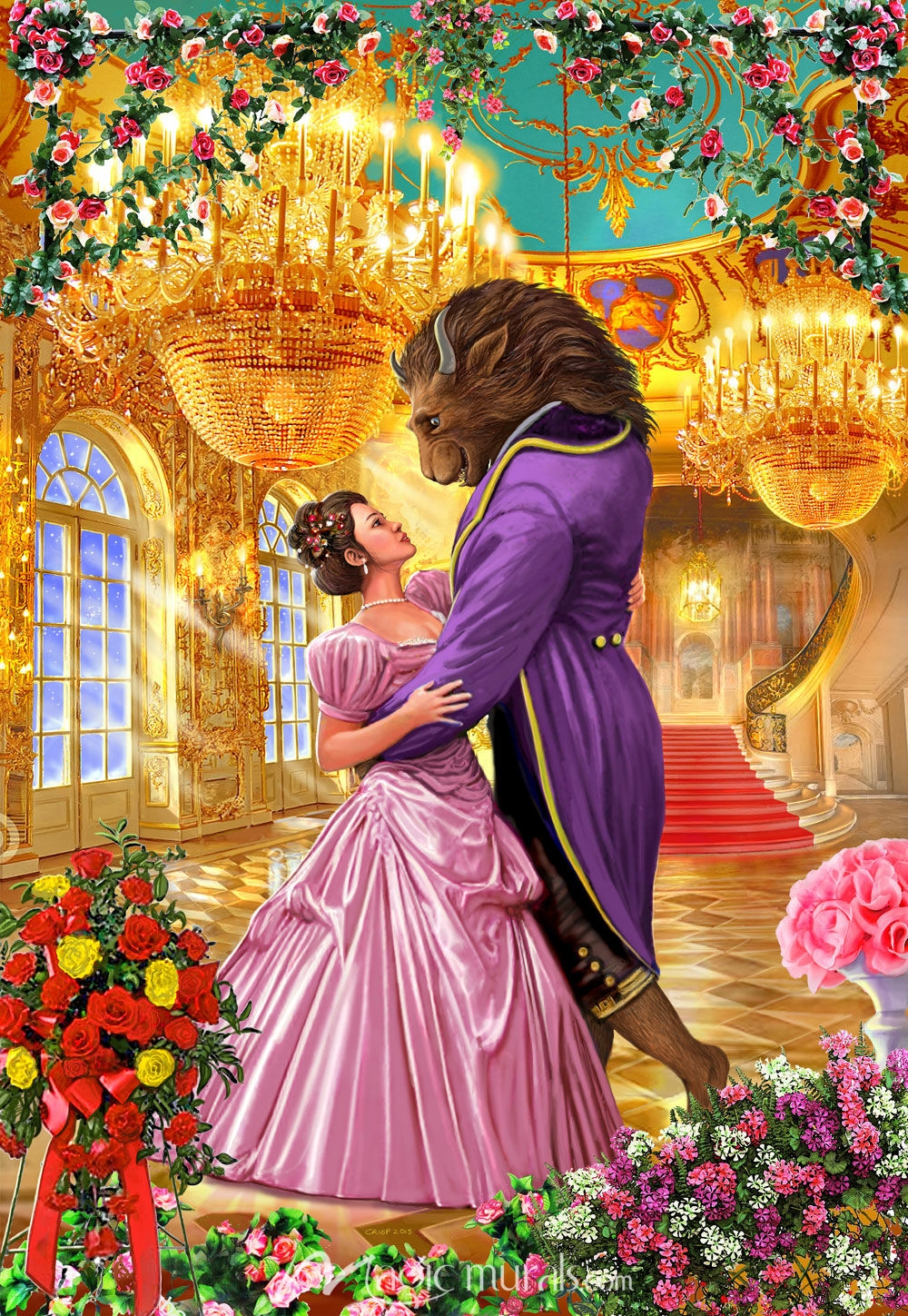 Beauty And The Beast Wallpaper Mural By Magic Murals