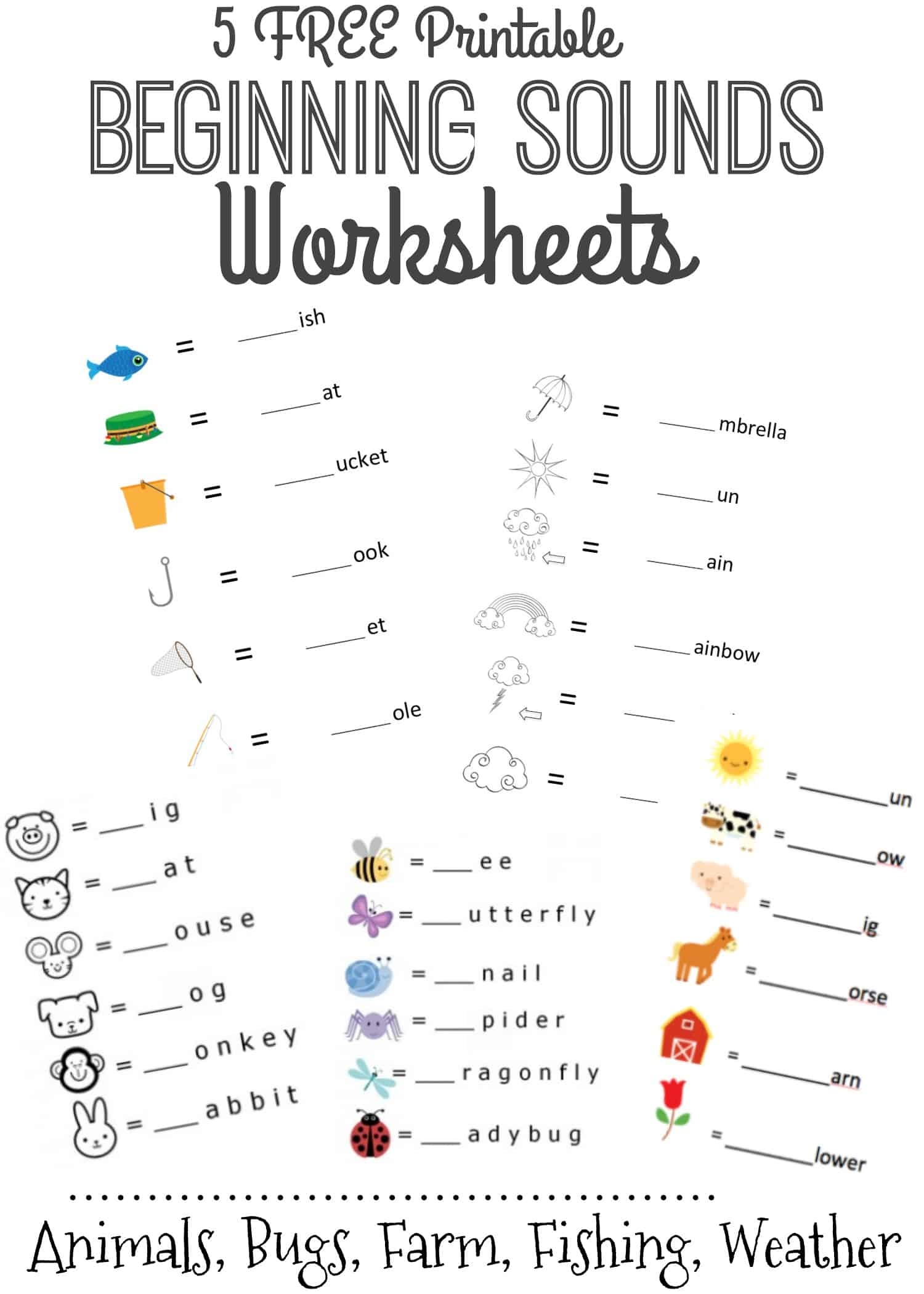 free printable beginning sounds worksheets free printable beginning sounds worksheets