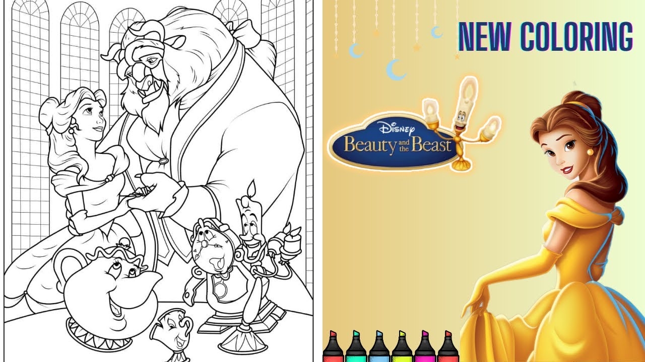 Belle Coloring Page Beauty And The Beast Coloring Princess Belle Coloring Book Disney Princess YouTube