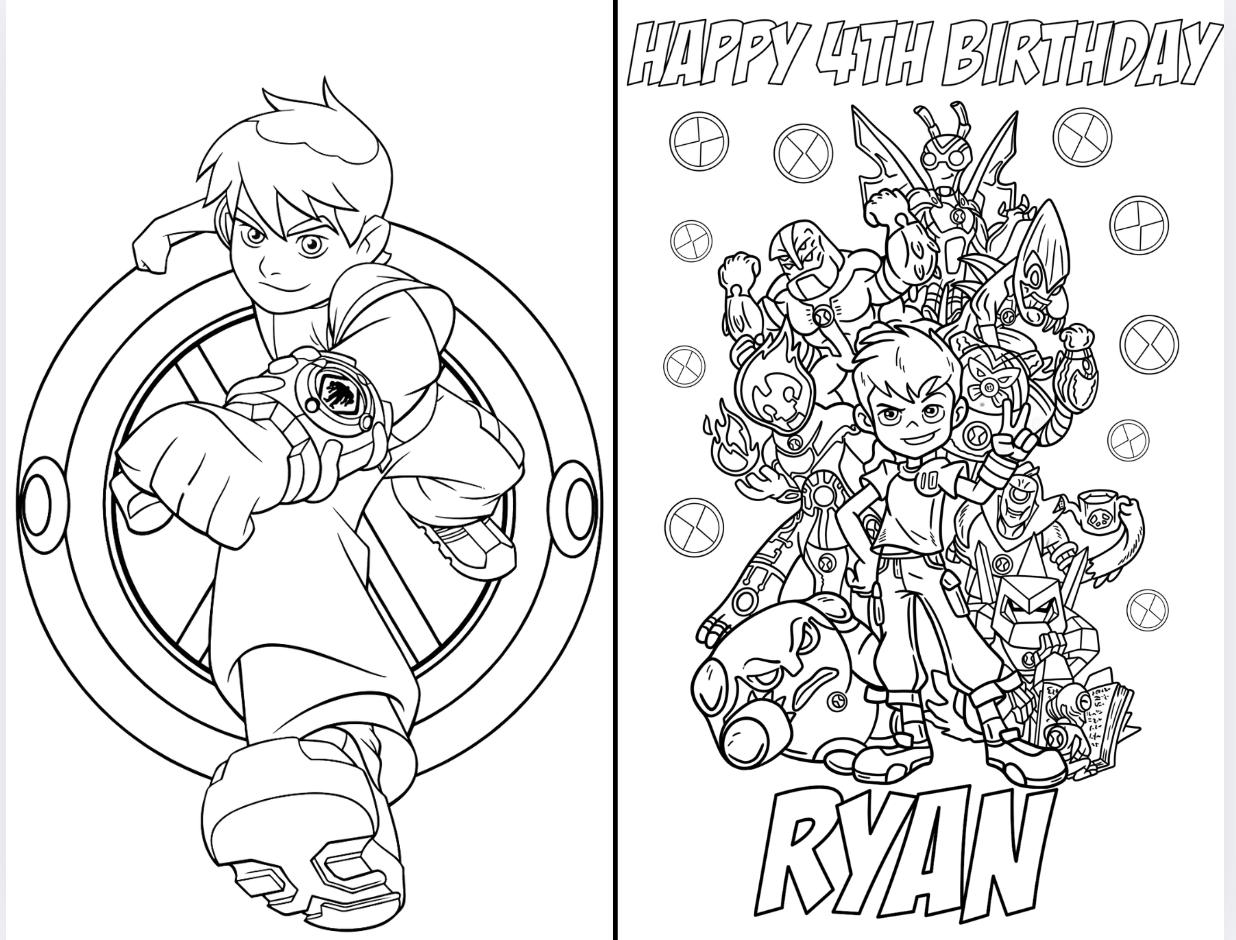 ben ten coloring pages ben ten coloring pages
