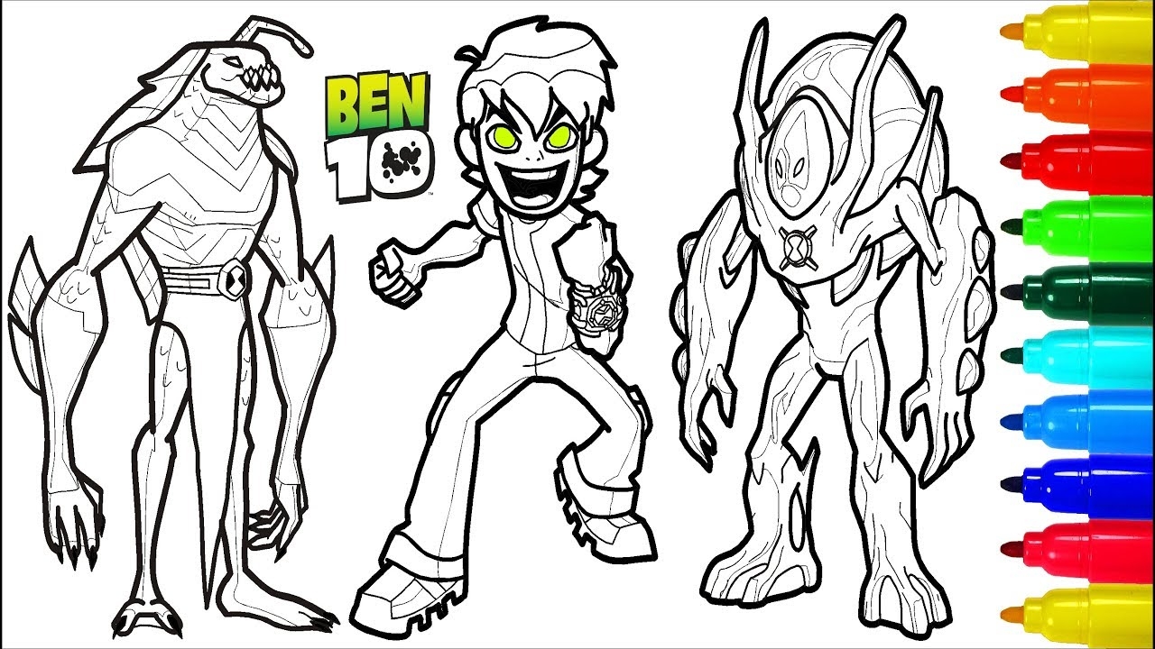 ben 10 printing coloring pages