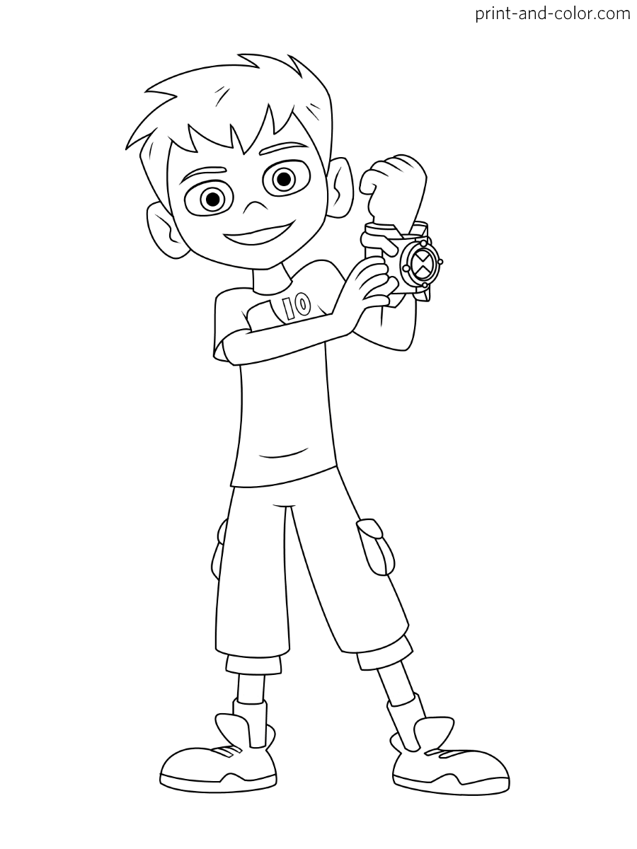 colouring pages ben 10