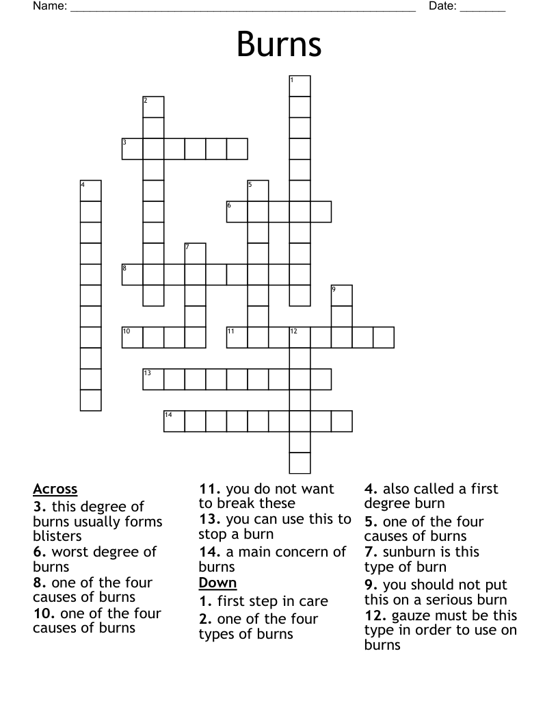 Burns Crossword WordMint