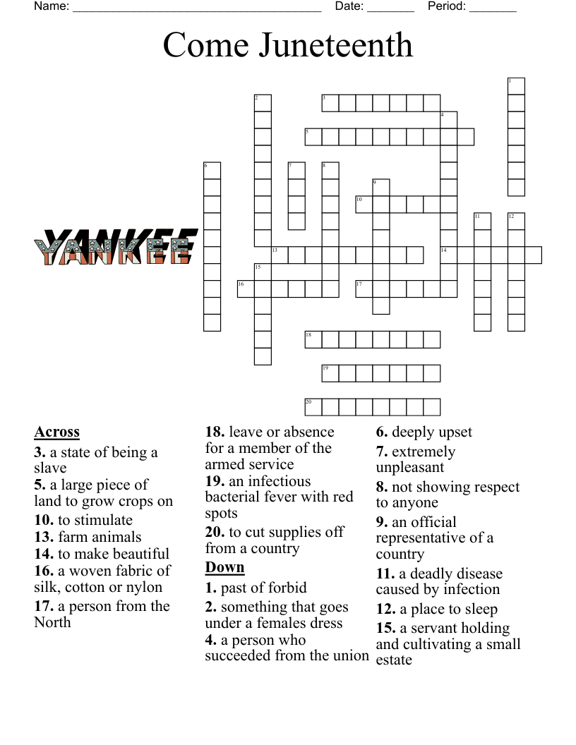 Camping Vacation Crossword WordMint