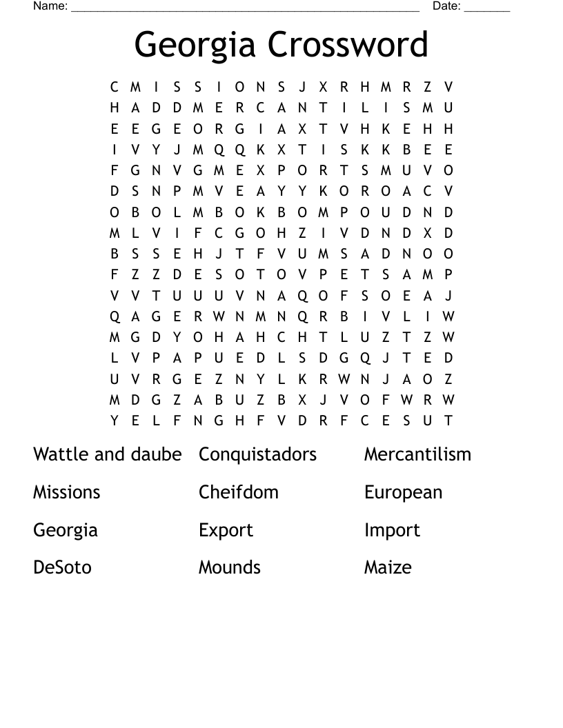 georgia capital crossword clue