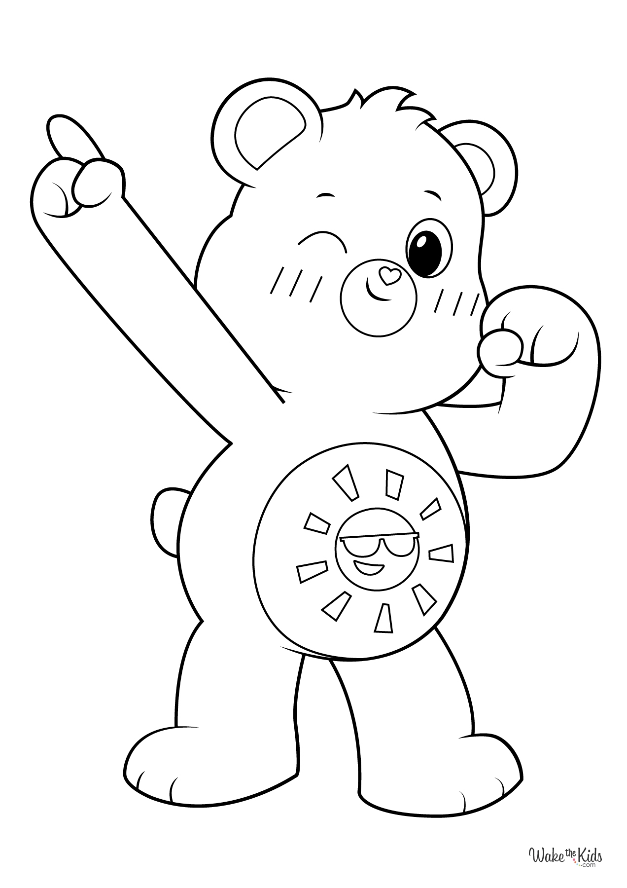 colouring pages care bears