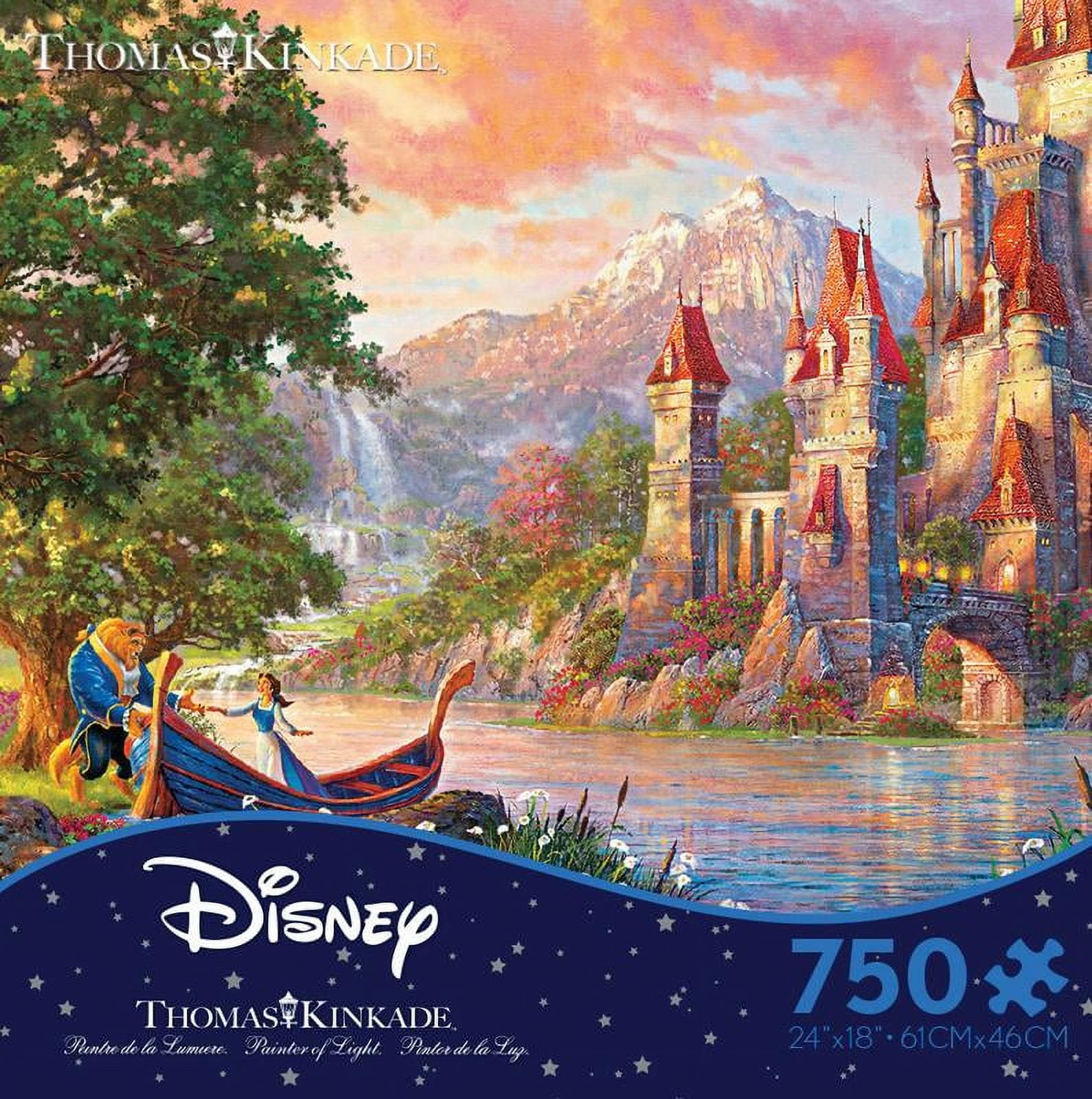 Ceaco Thomas Kinkade Disney Dreams Beauty And The Beast II 750 Piece Jigsaw Puzzle Walmart