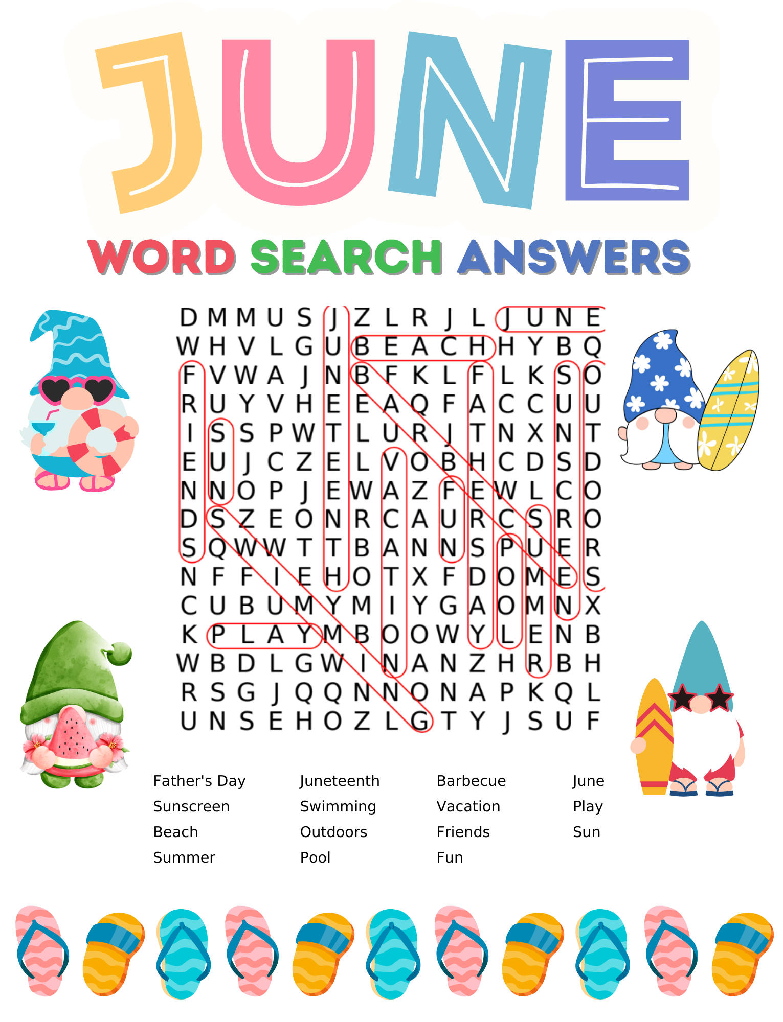 Celebrate June With This Free Printable June Word Search