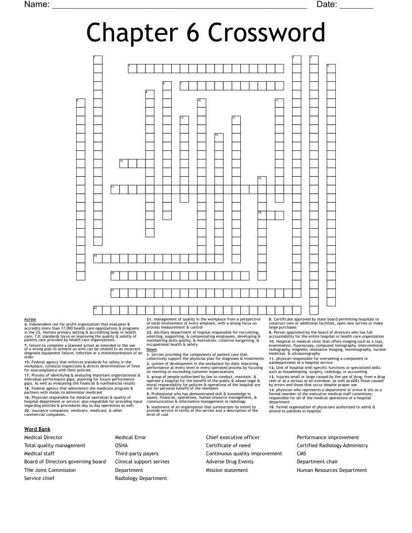 Chapter 6 Crossword WordMint Chapter 6 Crossword WordMint